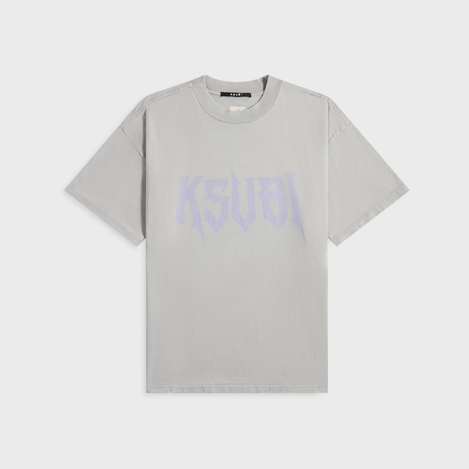 Ksubi Blasted Ekcess Short Sleeve Tee - Smoke Grey