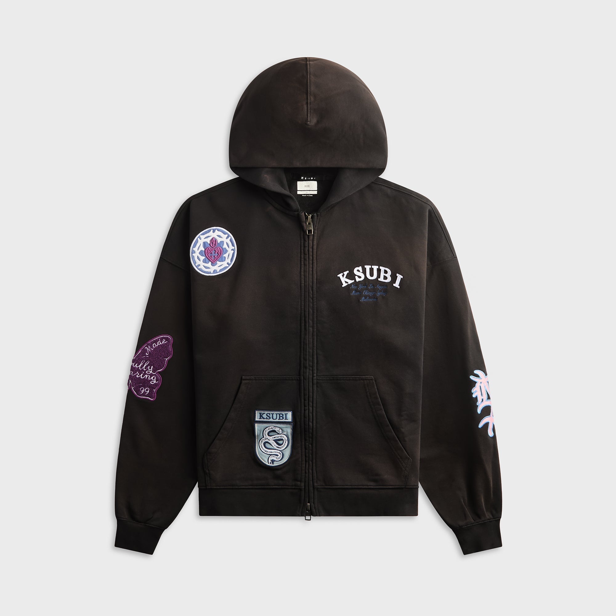 Ksubi Genesis Ekcess Zip Hoodie - Charcoal Fade – Kith