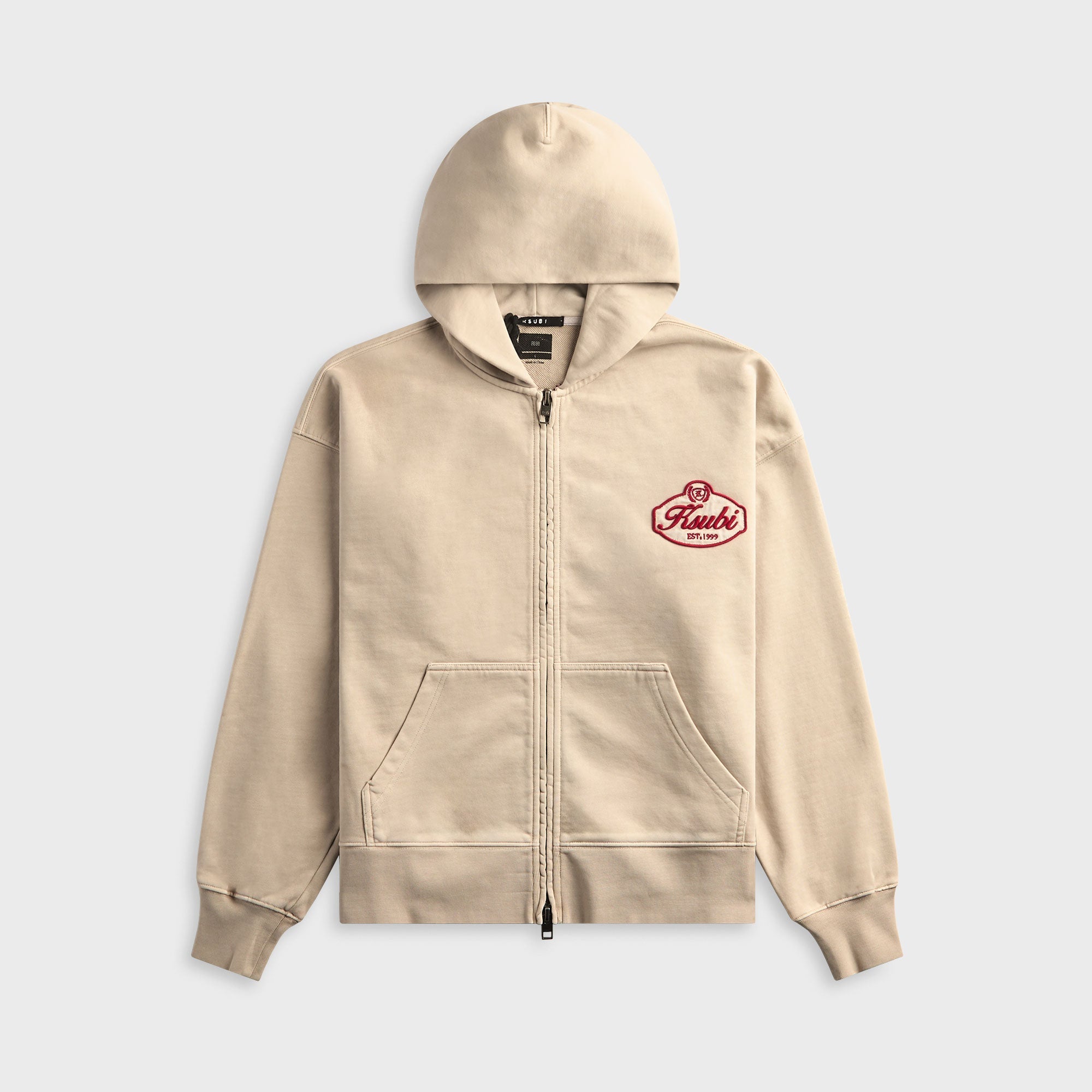 Ksubi Klasse Halen Zip Hoodie Smoke - Grey – Kith