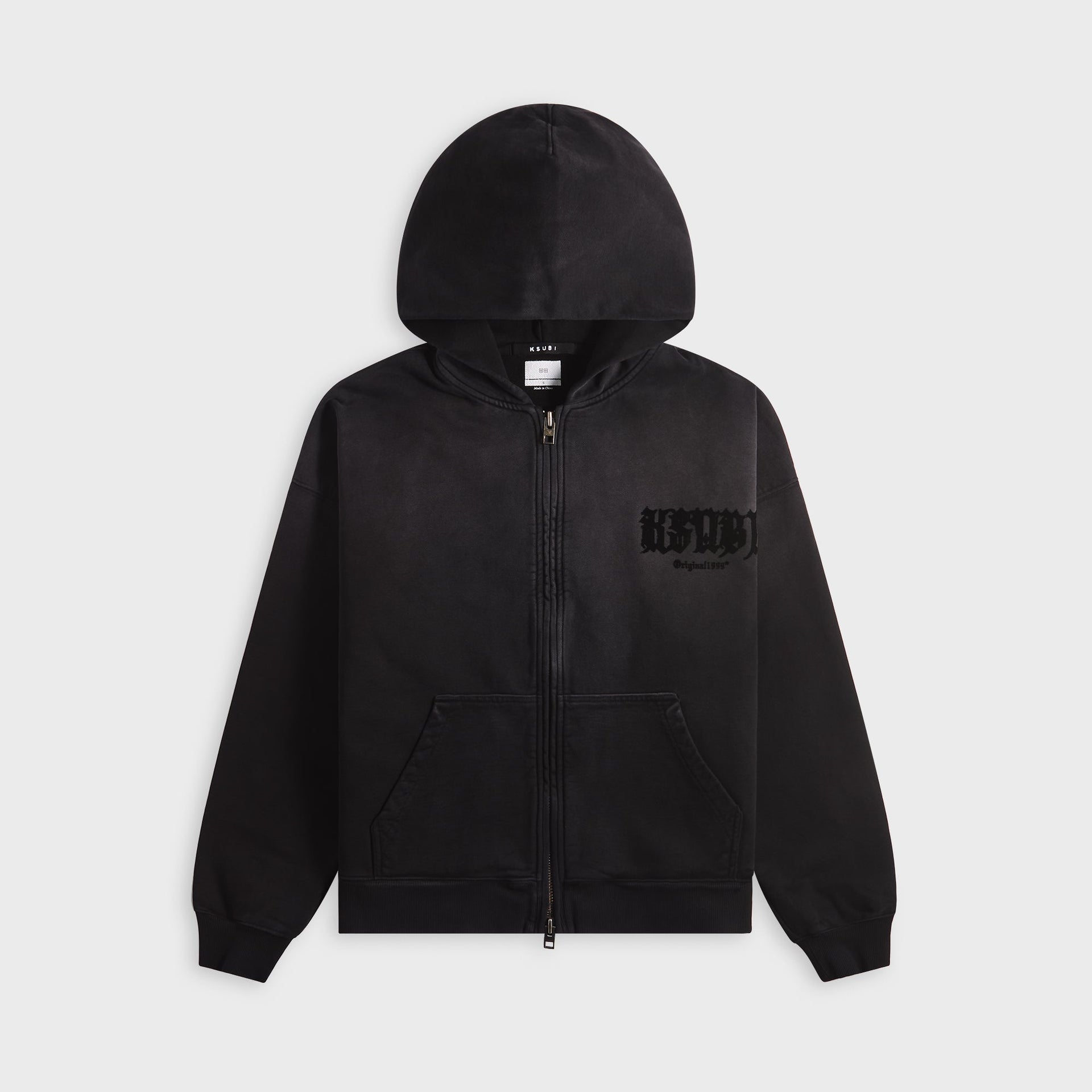 Ksubi Kstudio Ekcess Cotton Zip Hoodie - Black Fade