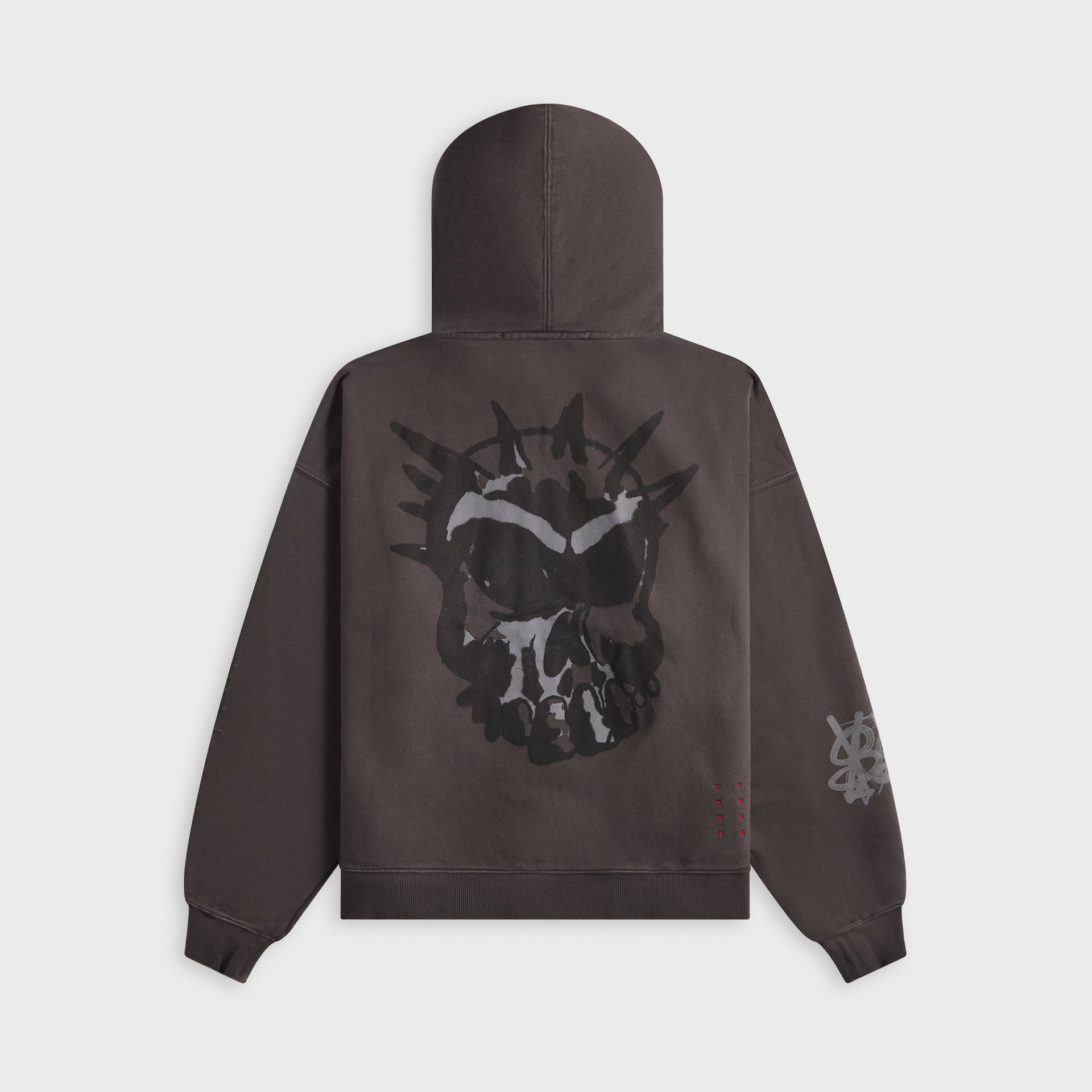 Ksubi Graff Ekcess Zip Thru Hoodie - Faded Black