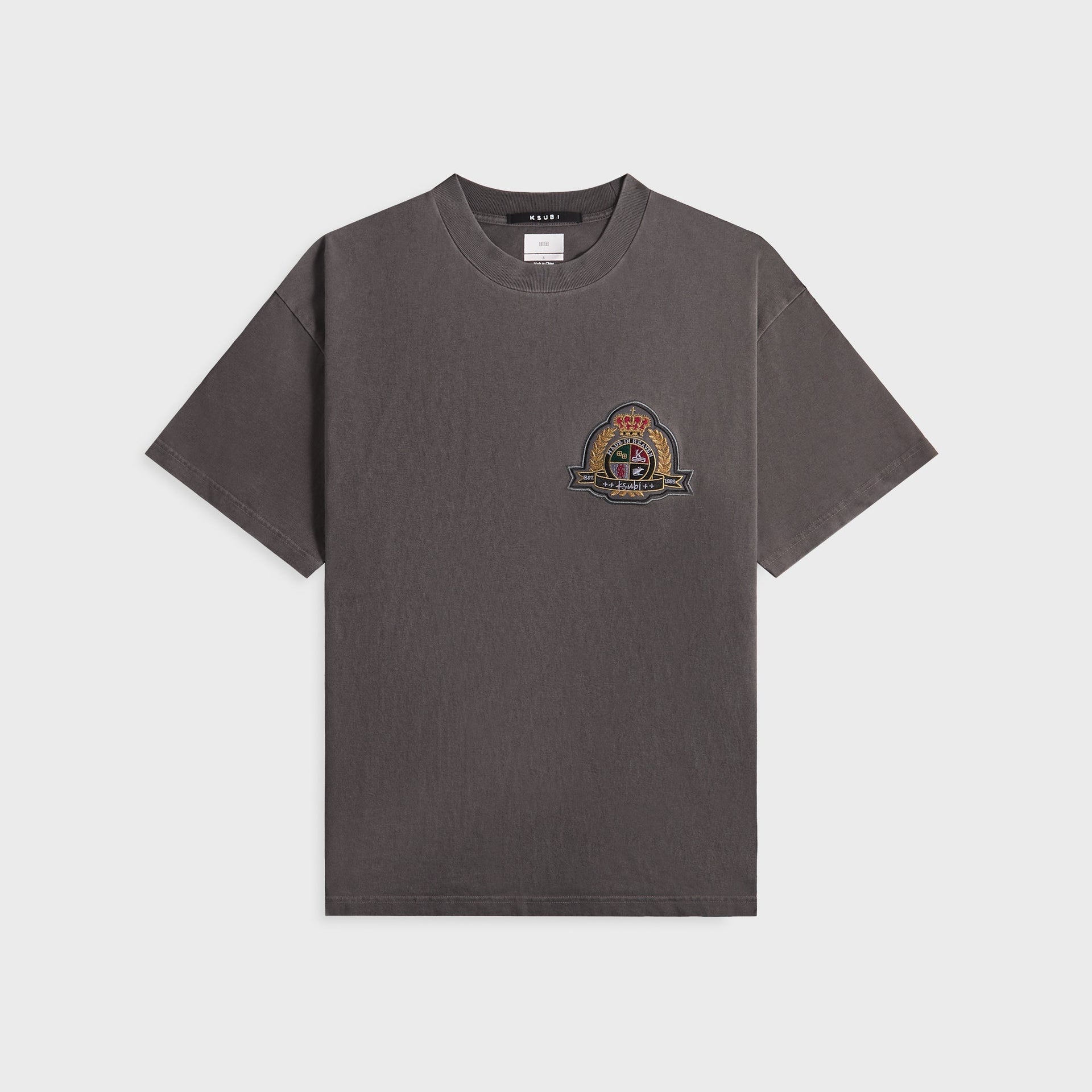 Ksubi Krest Ekcess Short Sleeve Tee - Charcoal