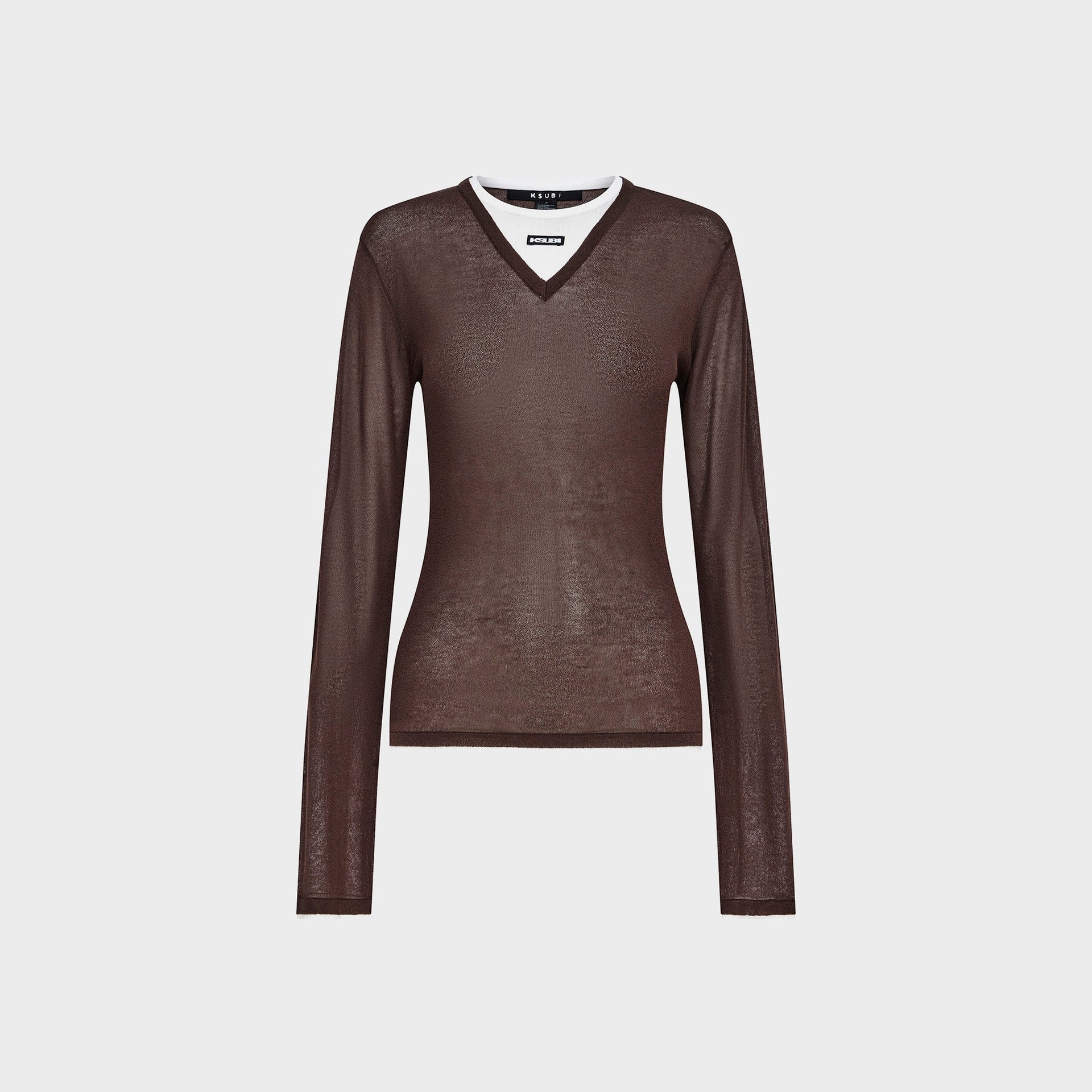 Ksubi Sott Layered Long Sleeve Top - Brown