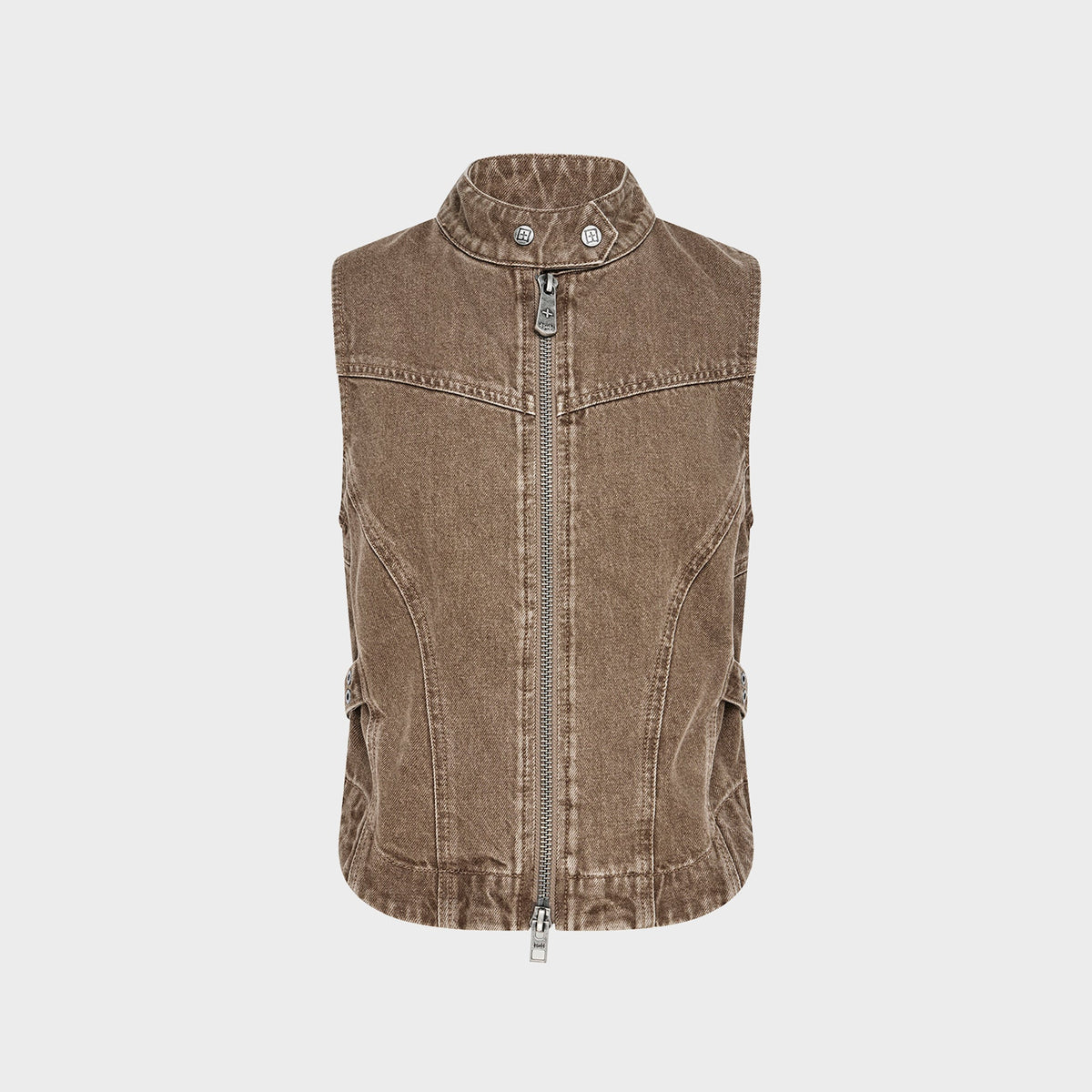 Ksubi Paradigm Gilet Rider Top - Brown