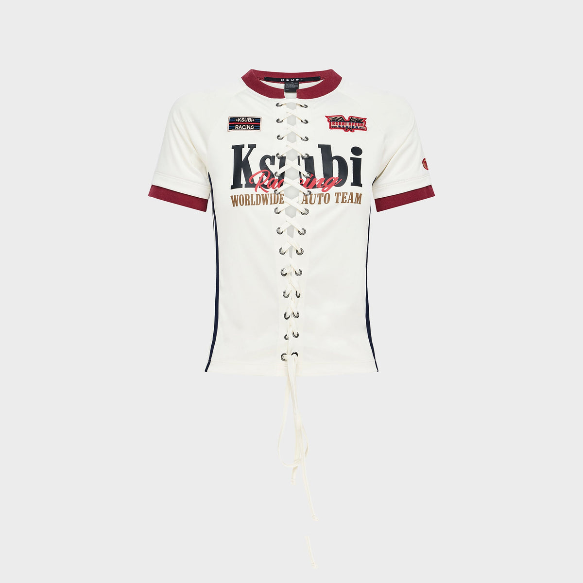 Ksubi Raceway Shrunken Jersey Top - Off White