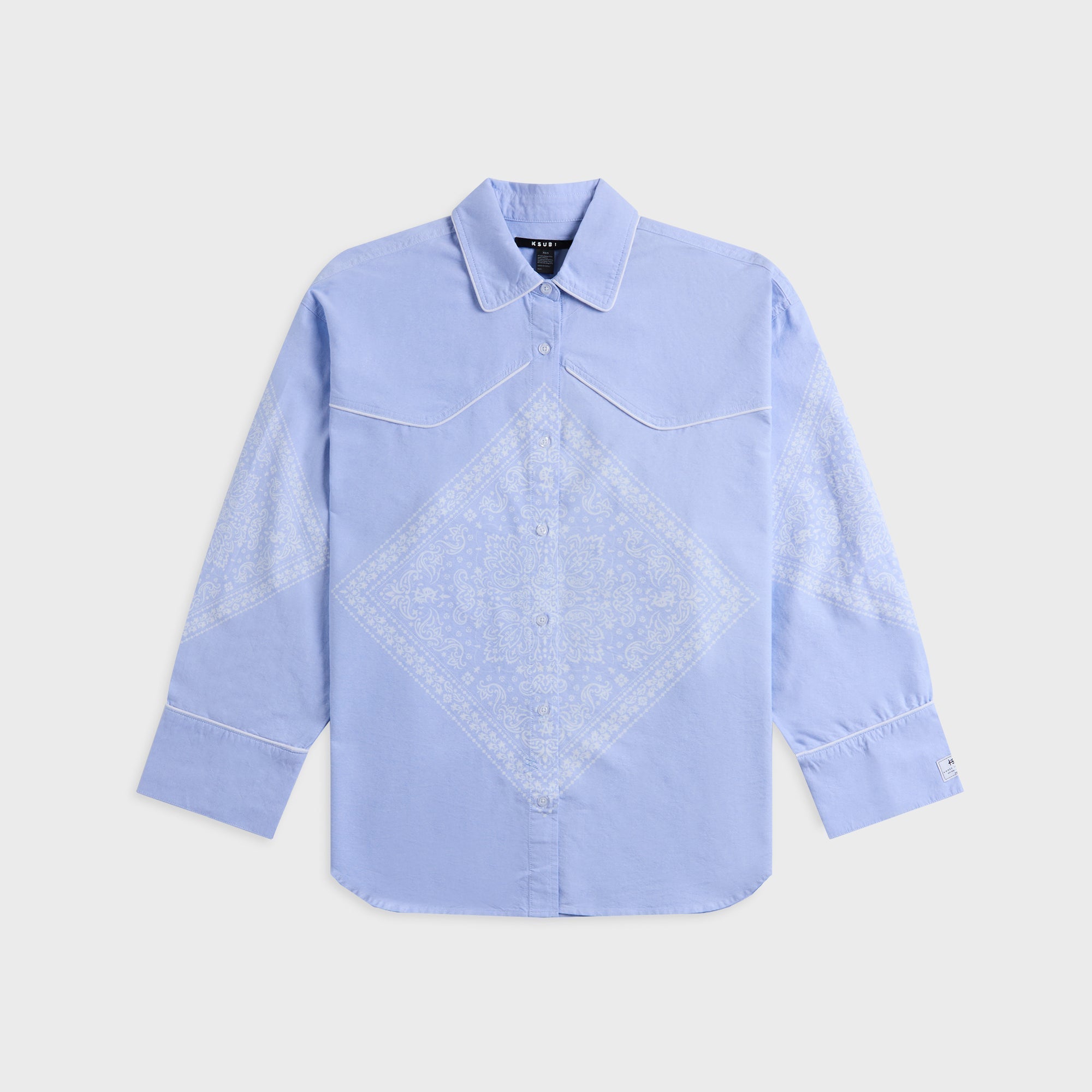 Ksubi Astra Long Sleeve Shirt - Bandana Blue – Kith