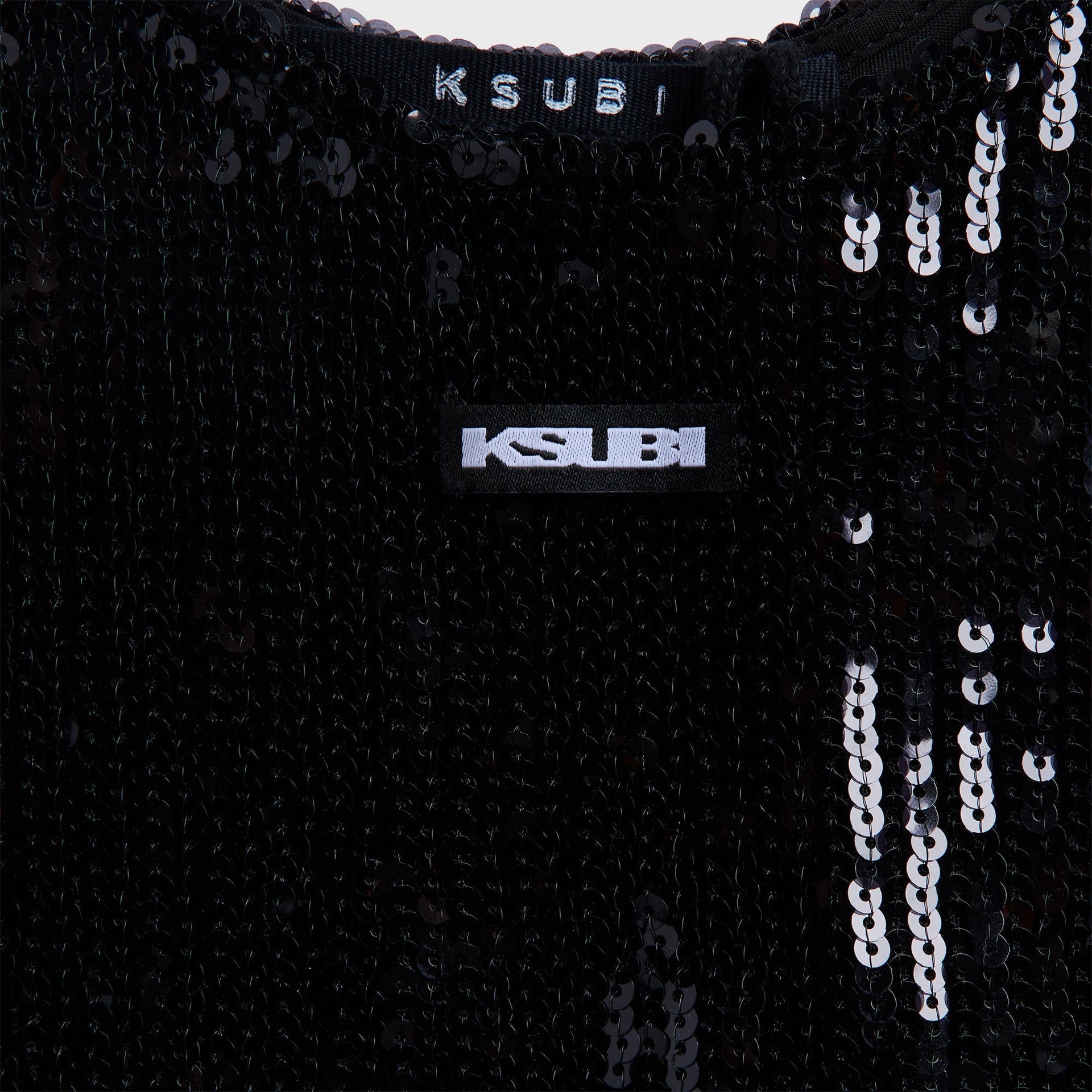 Ksubi Chloe Nude Spark Tank Top - Black Spark