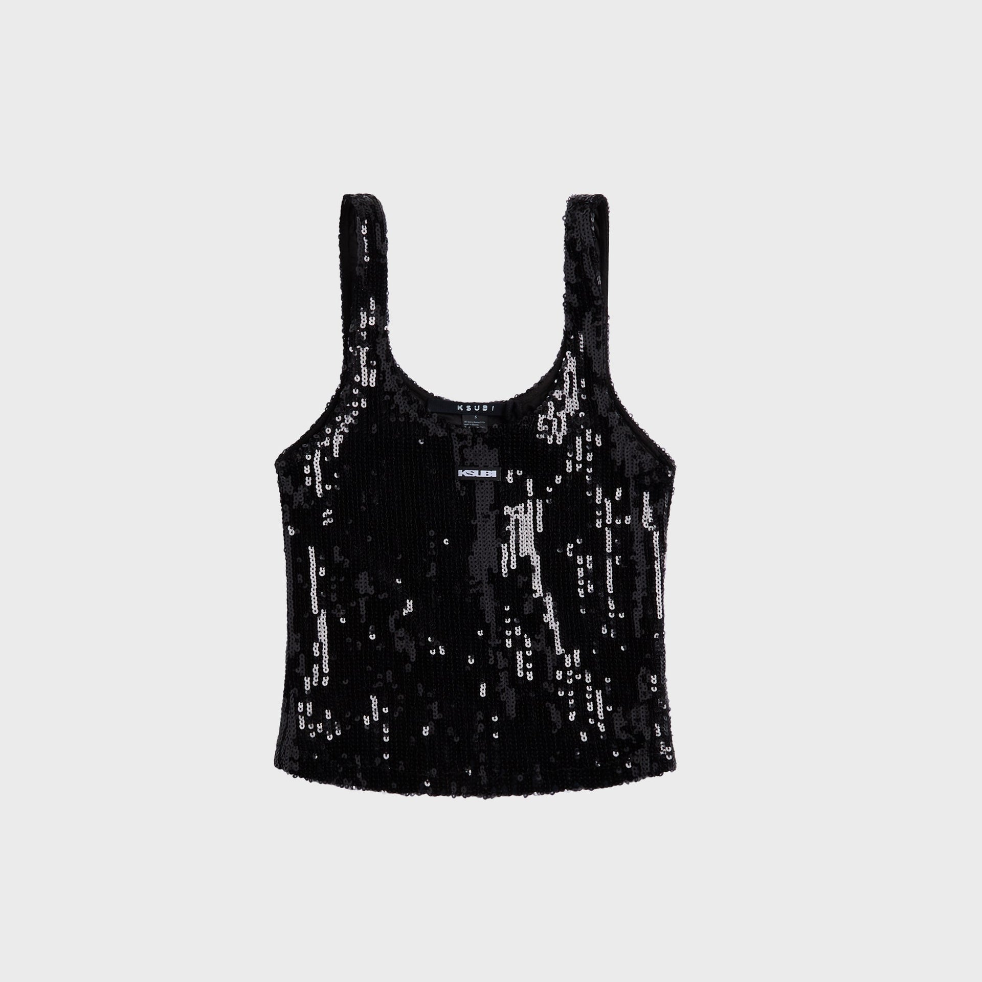 Ksubi Chloe Nude Spark Tank Top - Black Spark
