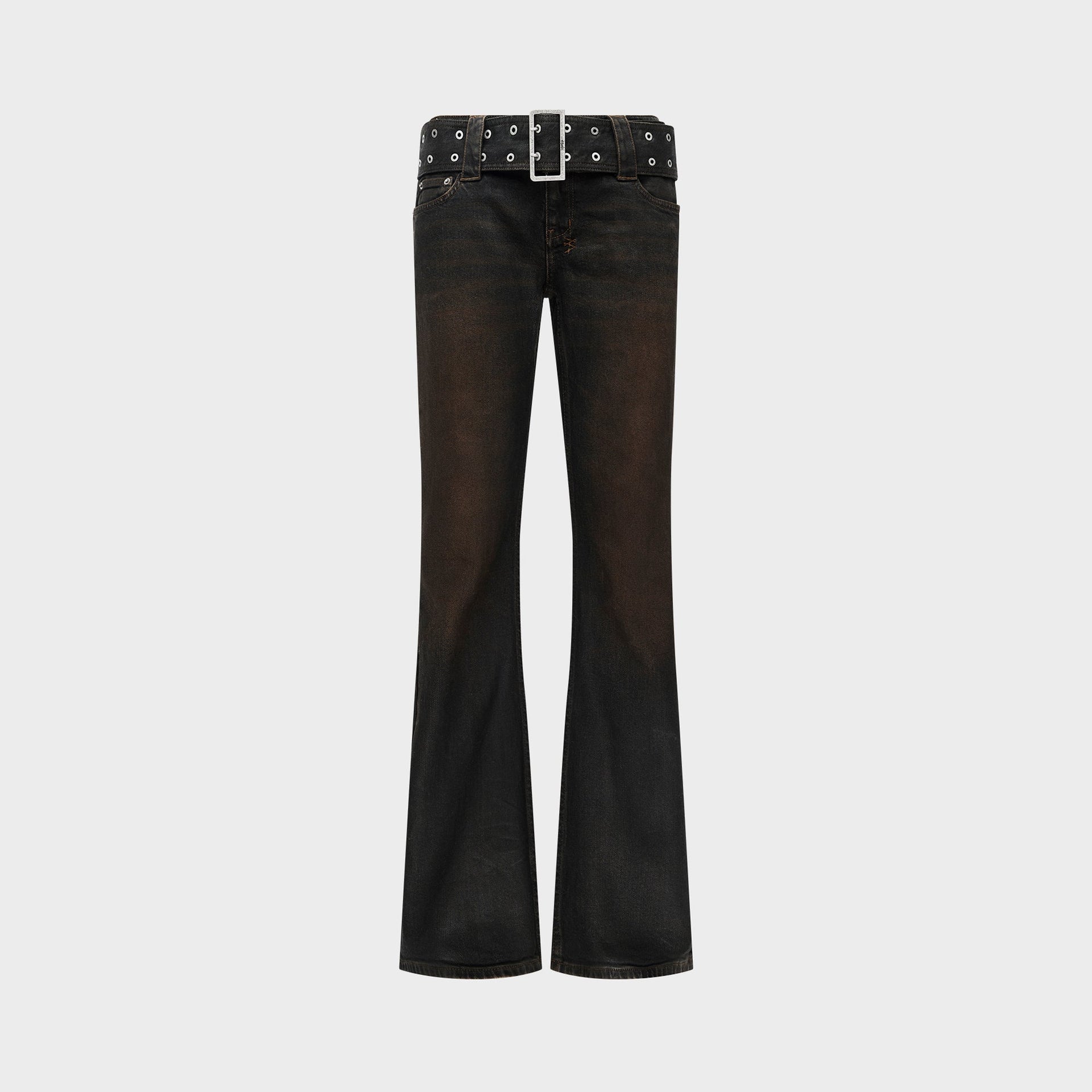 Ksubi Soho Lo Belted Greased Pant - Brown