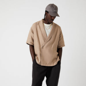 &Kin Herringbone Linen Thompson Crossover Adidas Shirt - Sanctuary