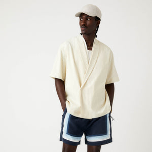UrlfreezeShops Tropical Wool Thompson Crossover Shirt - Sandrift
