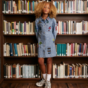 Denim best sale dress kids