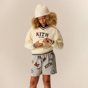 Kith Kids Printed Liam Short - Light Heather Grey