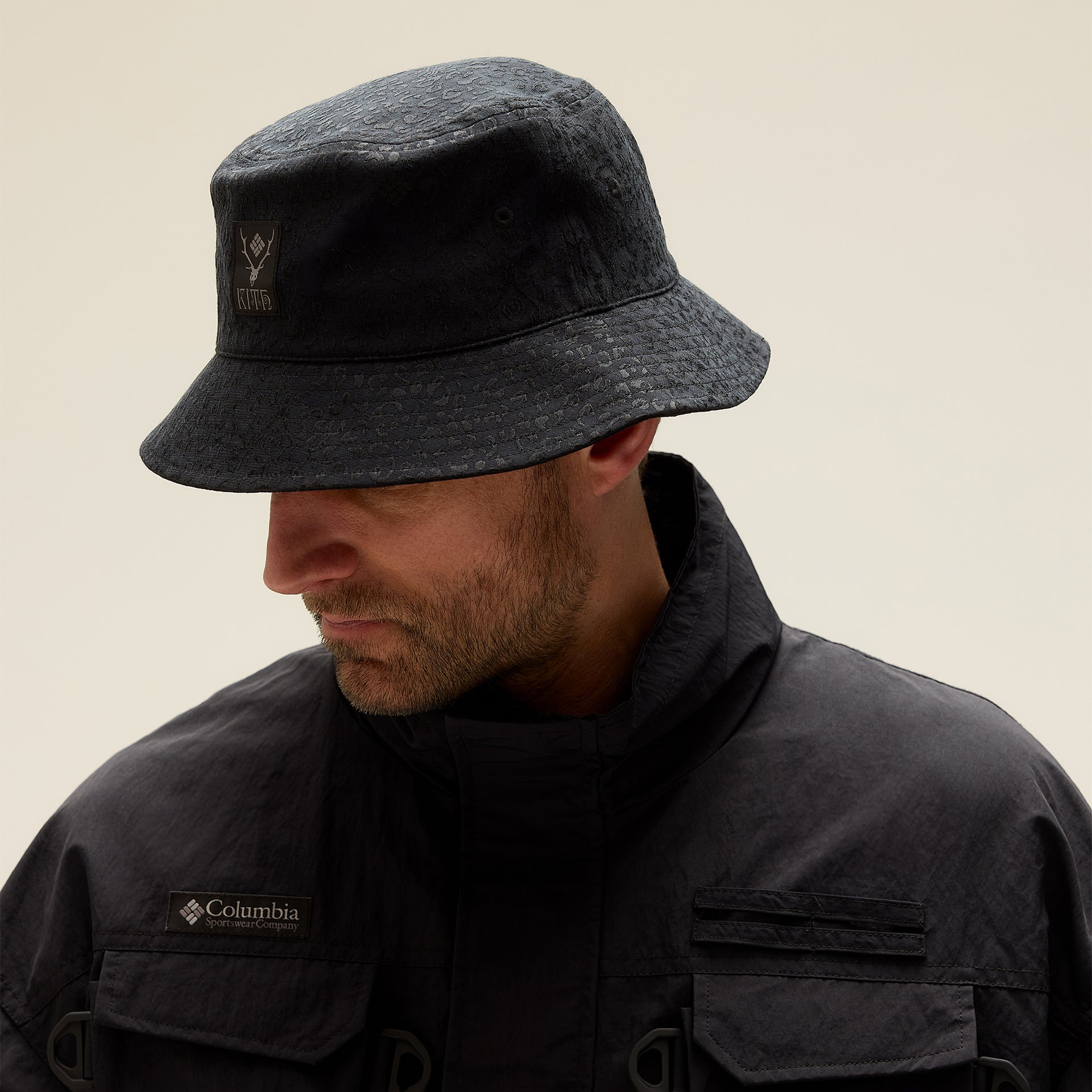 Kith & South2 West8 for Columbia Leopard Jacquard Dawson Bucket - Black