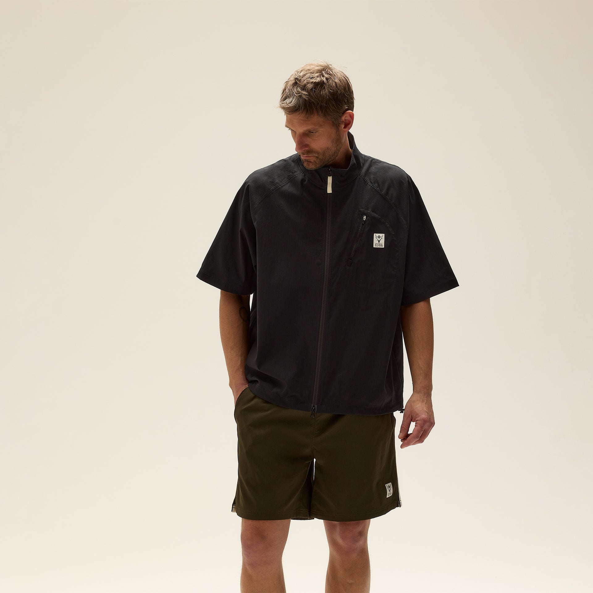 Kith & South2 West8 for Columbia S.L. Zipped Trail Short Sleeve Shirt - Black
