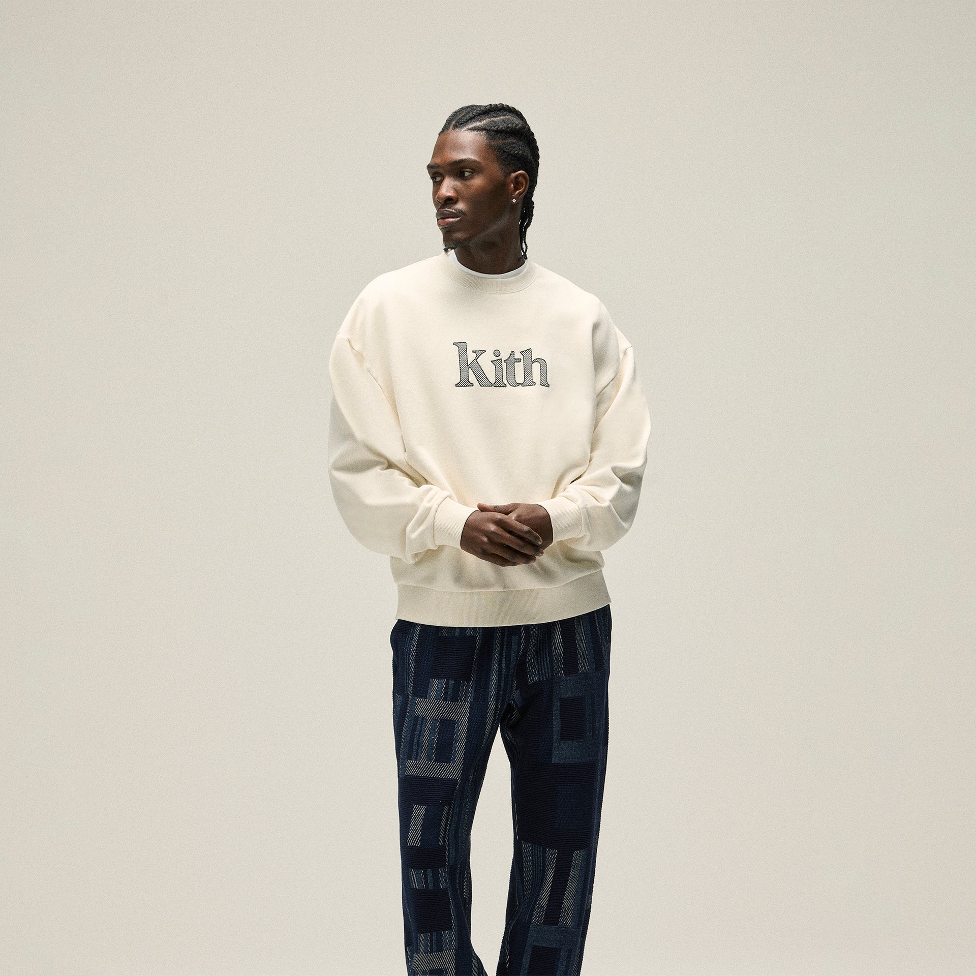 Kith Serif Nelson Crewneck - Sandrift