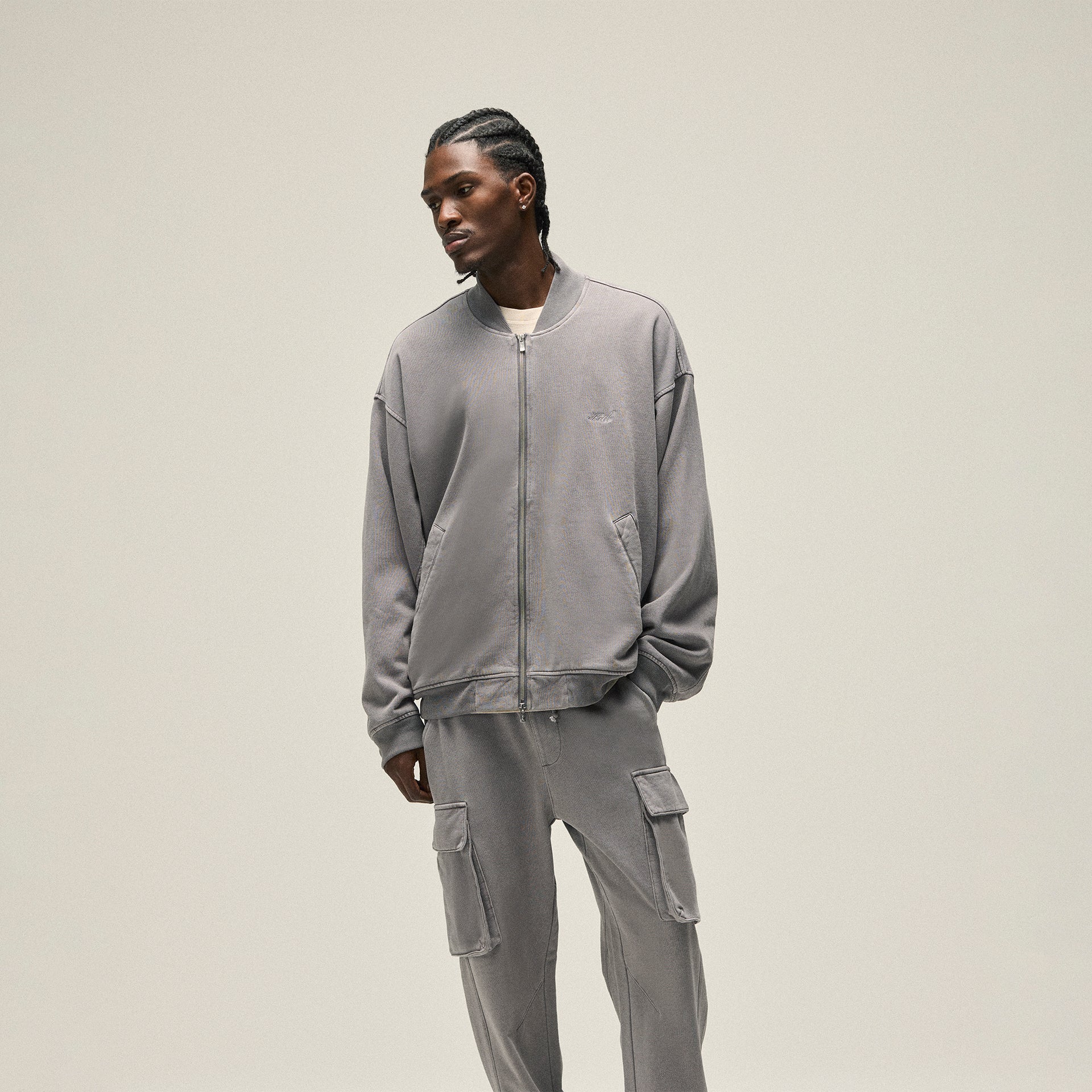 Kith Fleece Avery Bomber Jacket - Argon