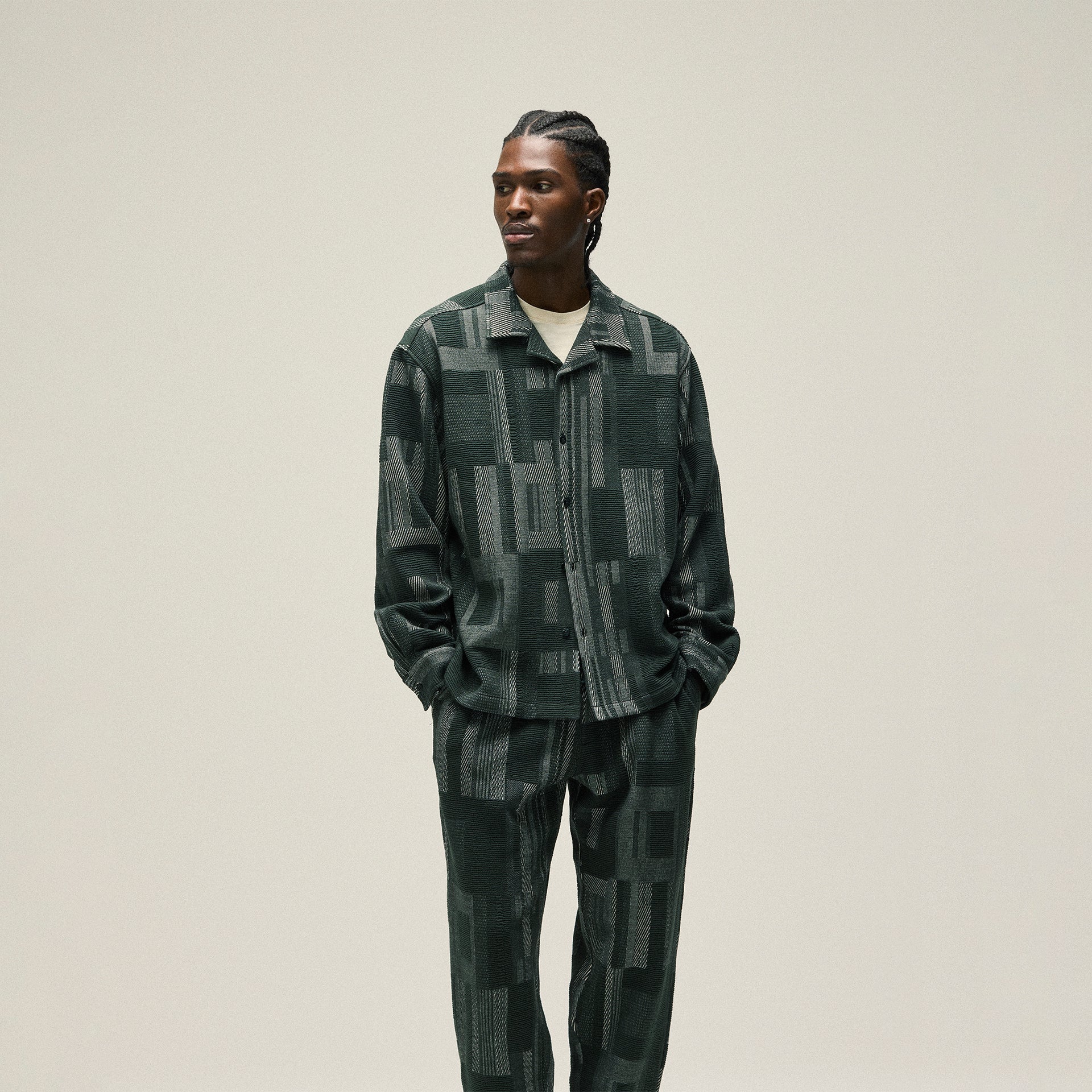Kith Geometric Knit Cohen Shirt - Stadium