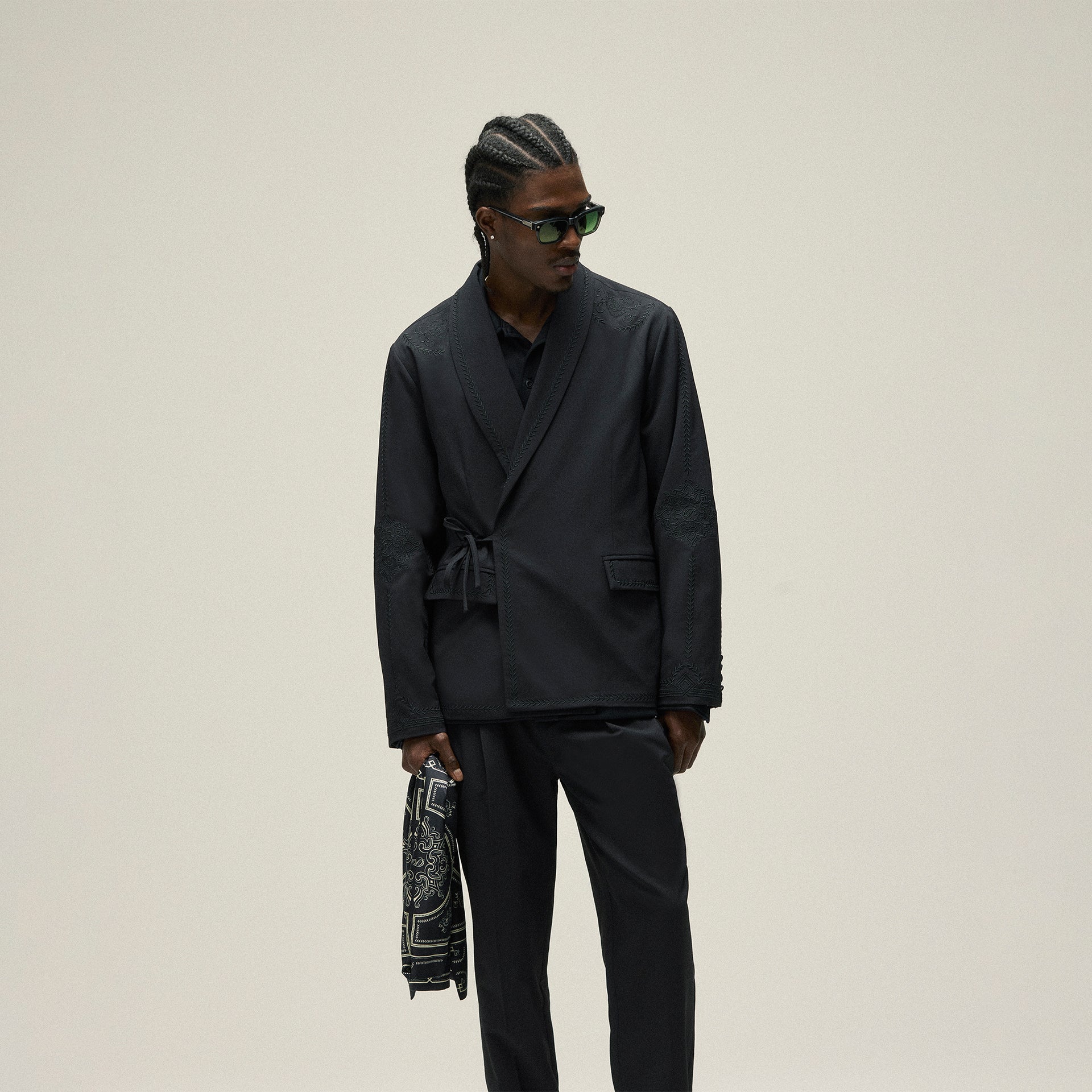 Kith Printed Deco Scarf - Black
