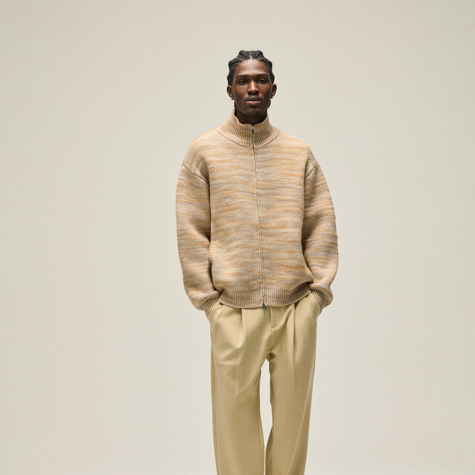 Kith Space Dye Wyona Full Zip Sweater - Maitake