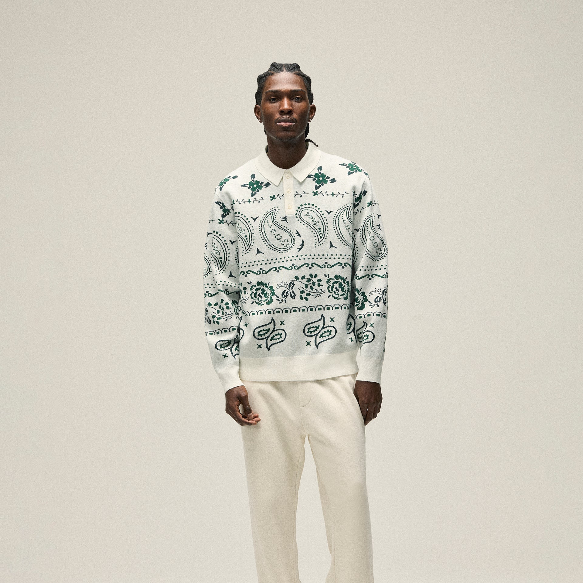 Kith Harmon Rugby Sweater - Sandrift