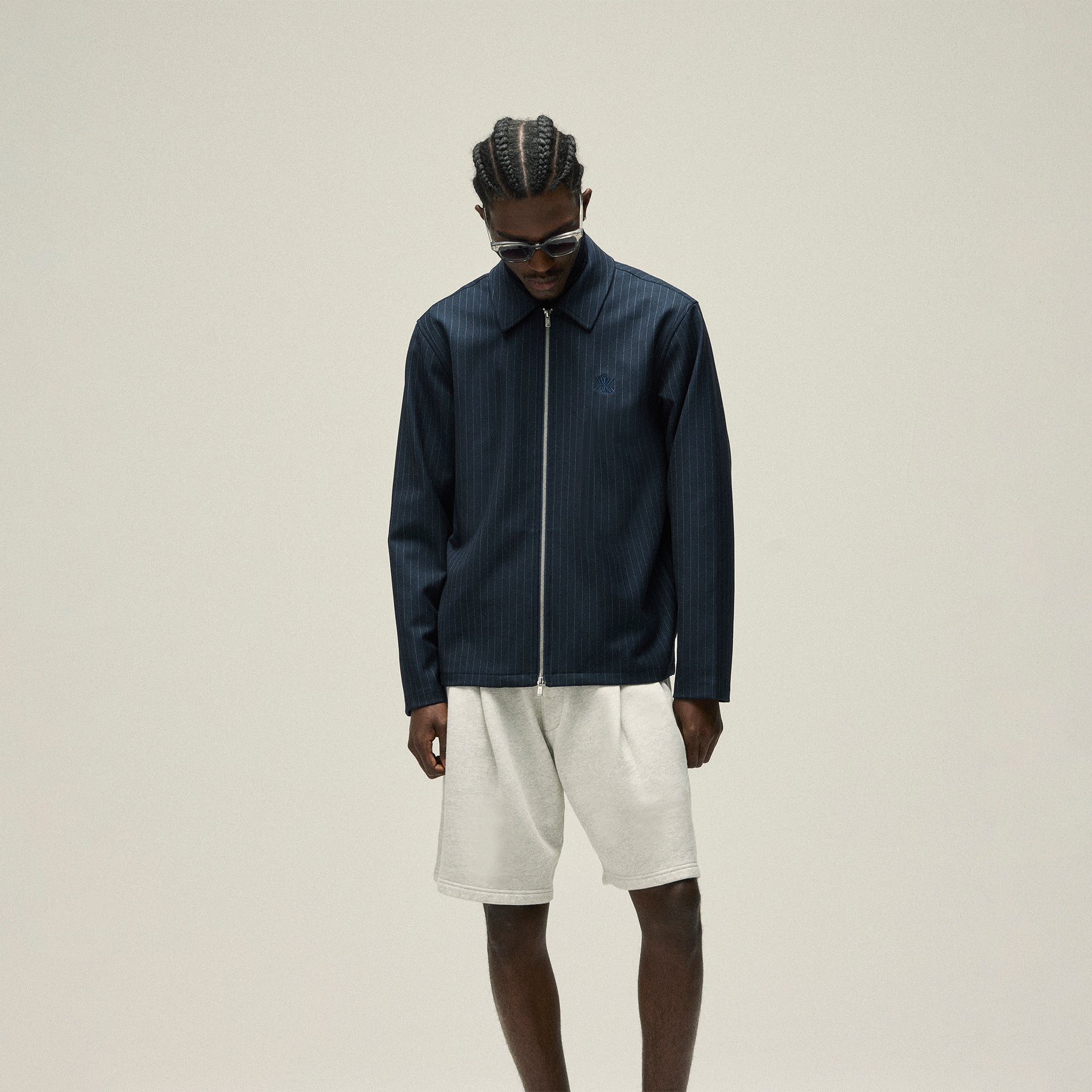 Kith Double Weave Full Zip Coaches Jacket - Nocturnal