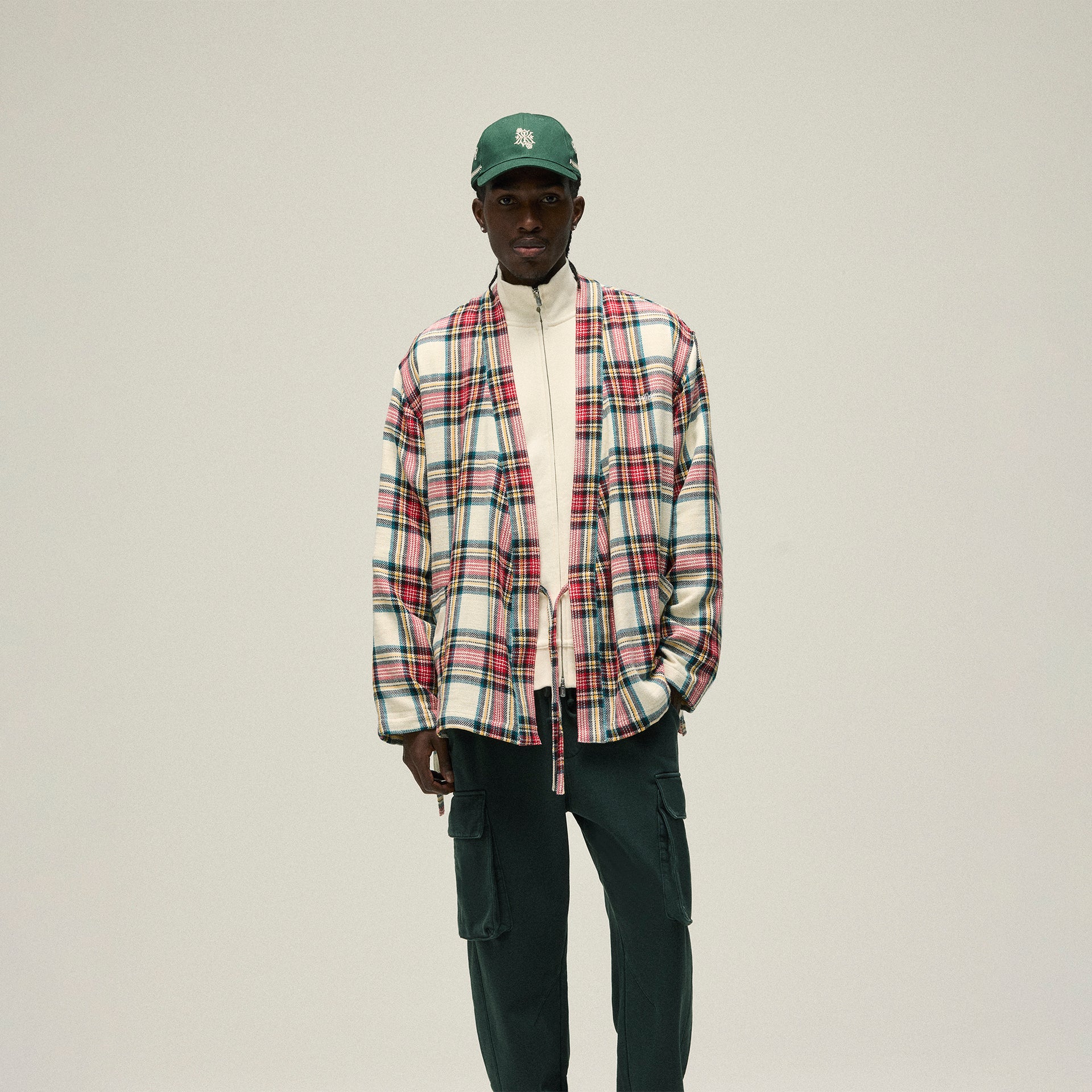 Kith Plaid Karter Long Sleeve Gi - Fame