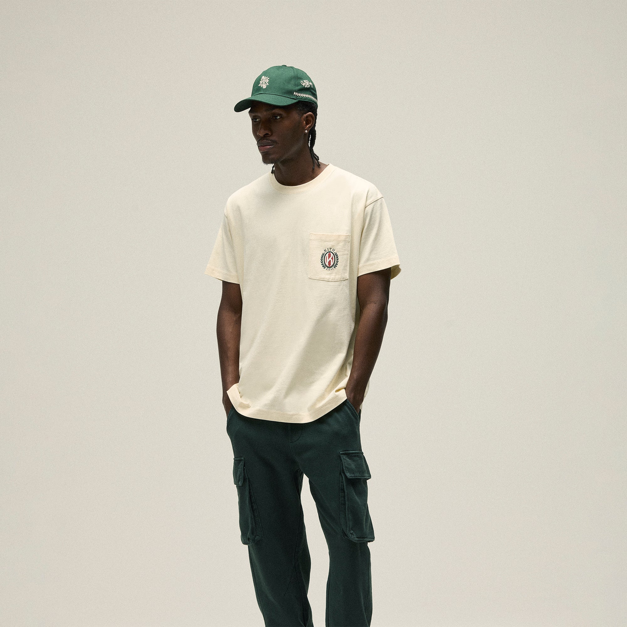 Kith K Shield Pocket Tee - Sandrift