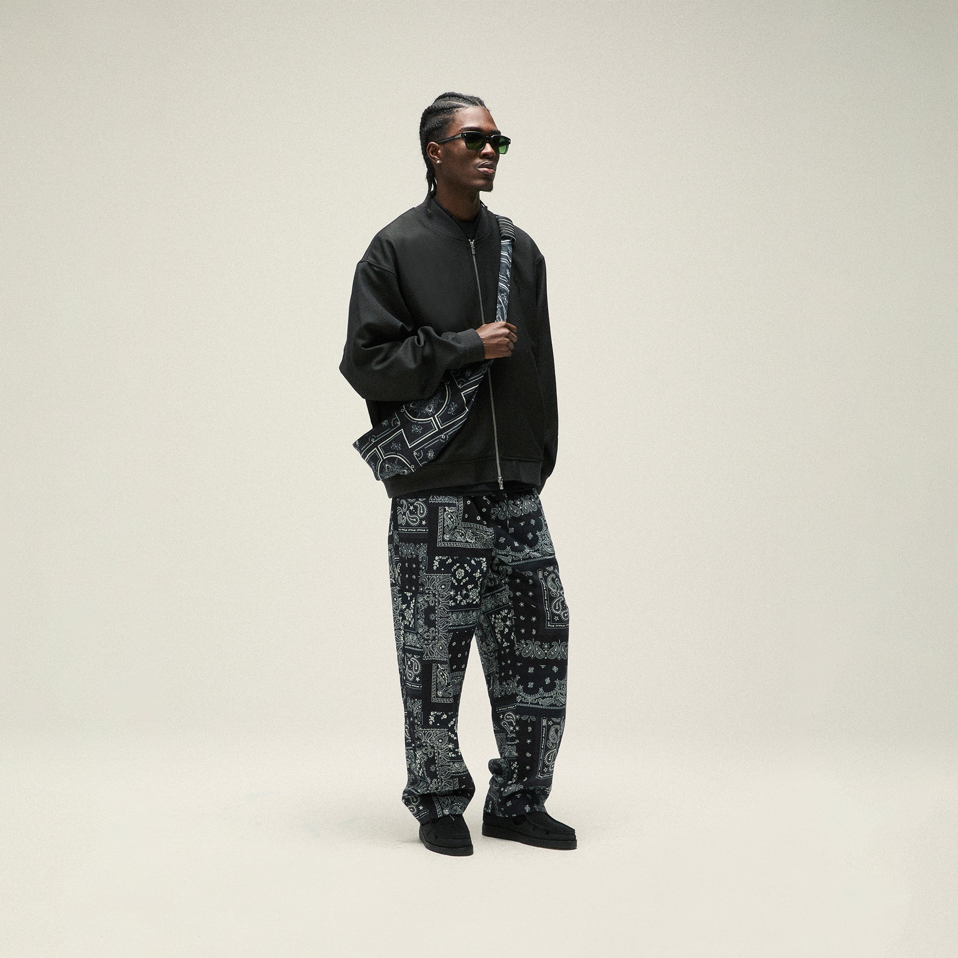 Kith Paisley Hobo Crossbody - Black
