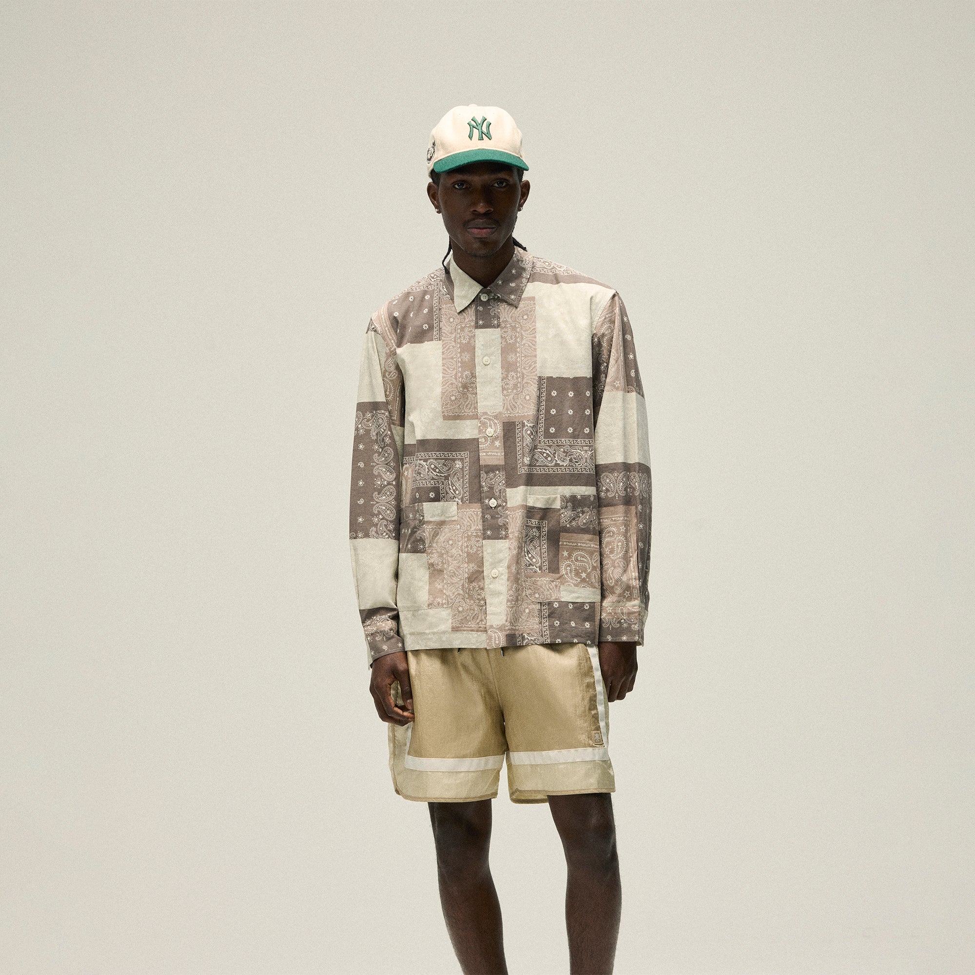 新入荷 Boxy Bandana Cotton Washed Kith Collared Overcast - Overshirt トップス