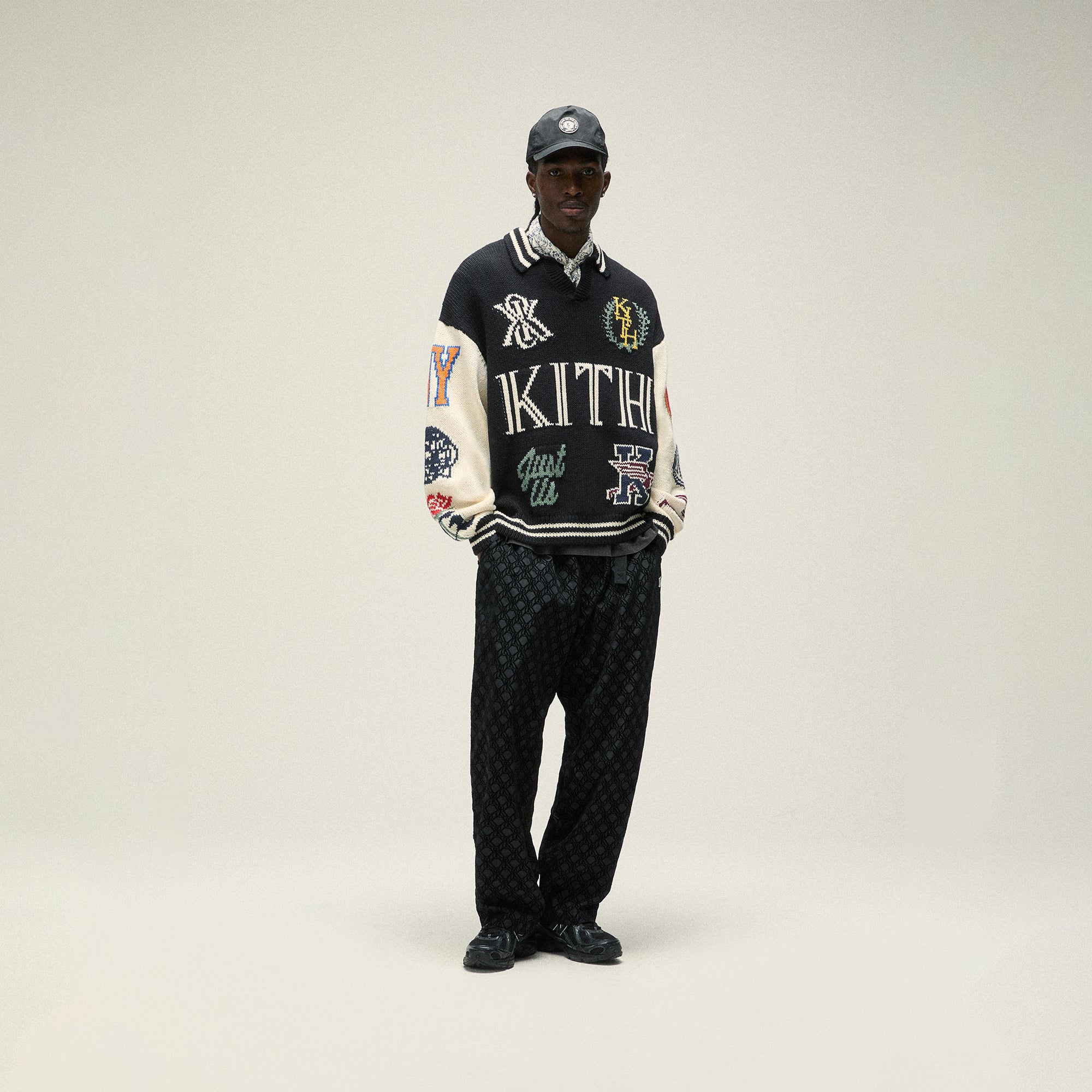 Kith Flocked Monogram Elias Pant - Black