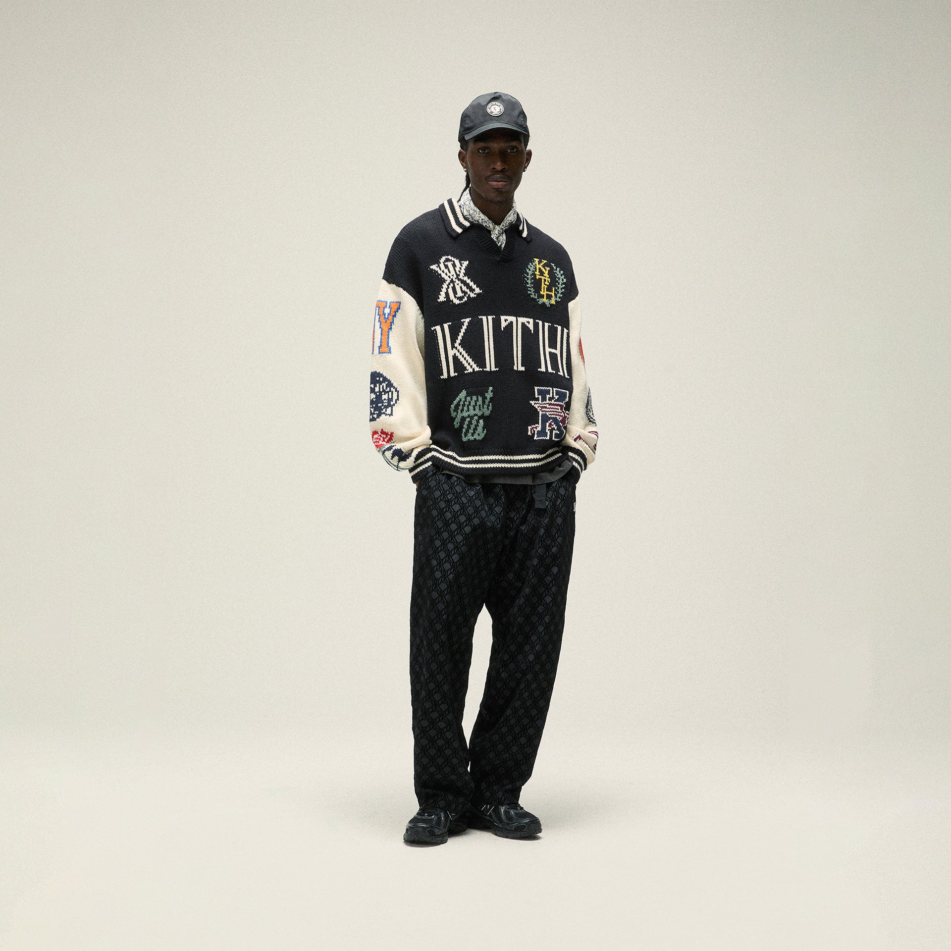 Kith Flocked Monogram Elias Pant - Black