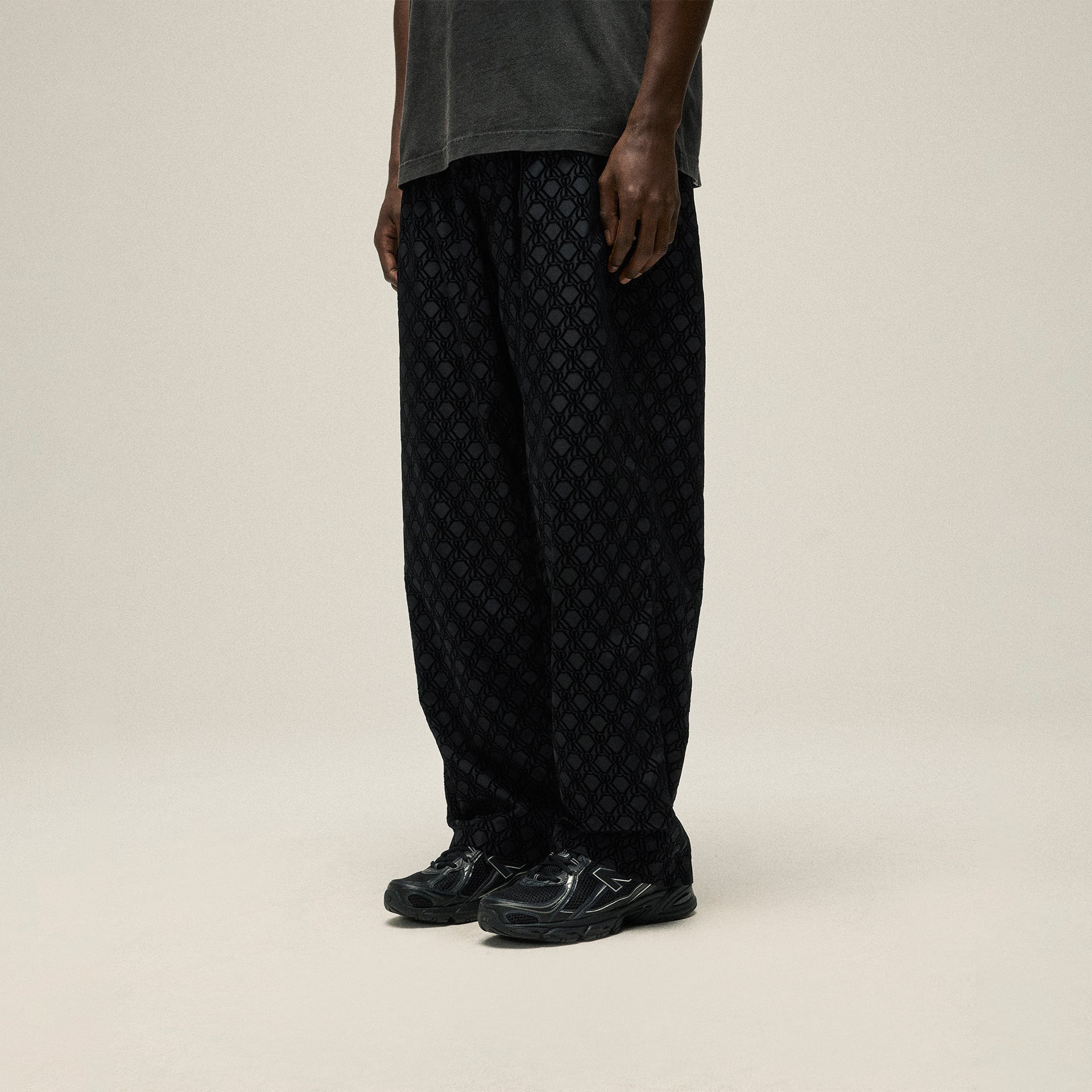 Kith Flocked Monogram Elias Pant - Black