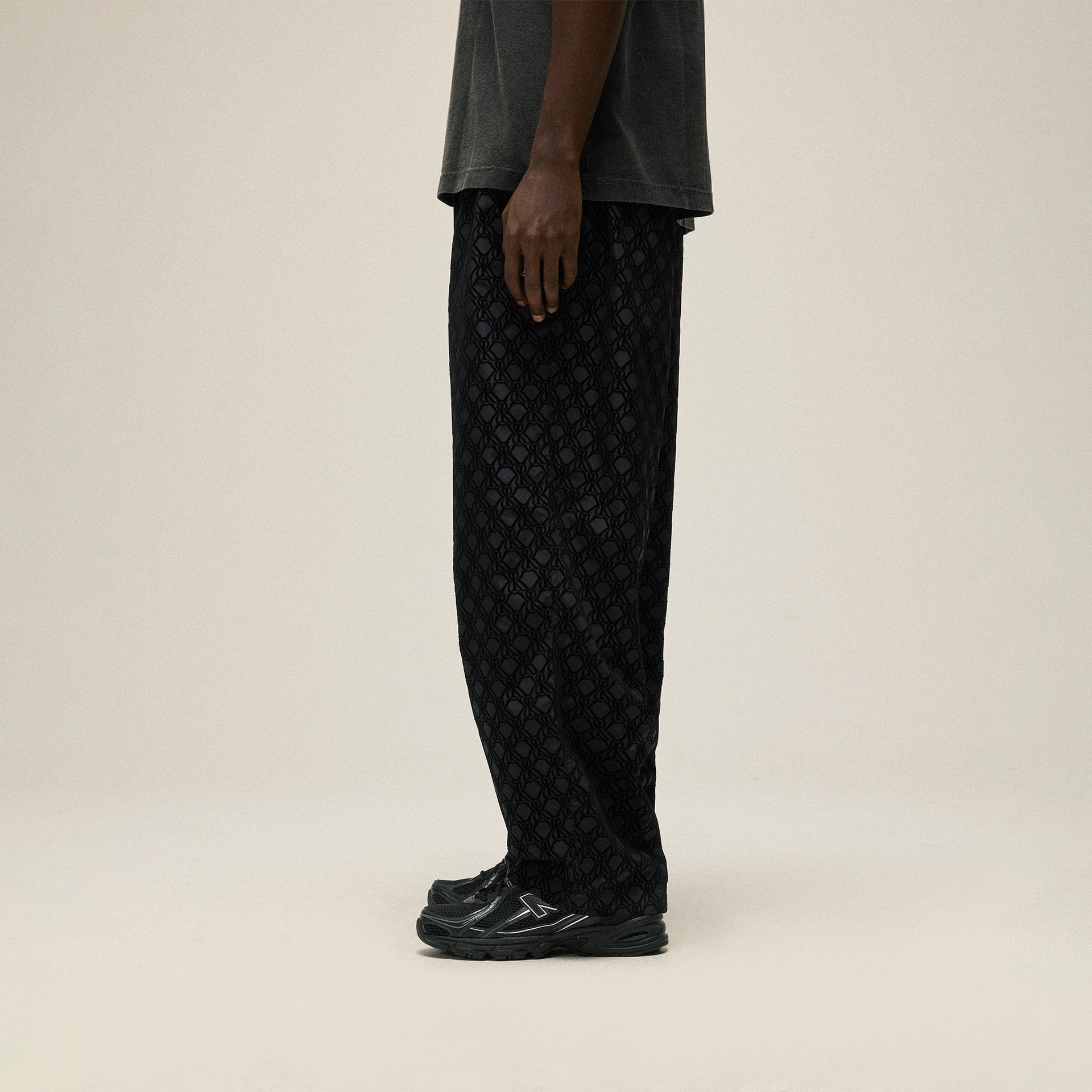 Kith Flocked Monogram Elias Pant - Black