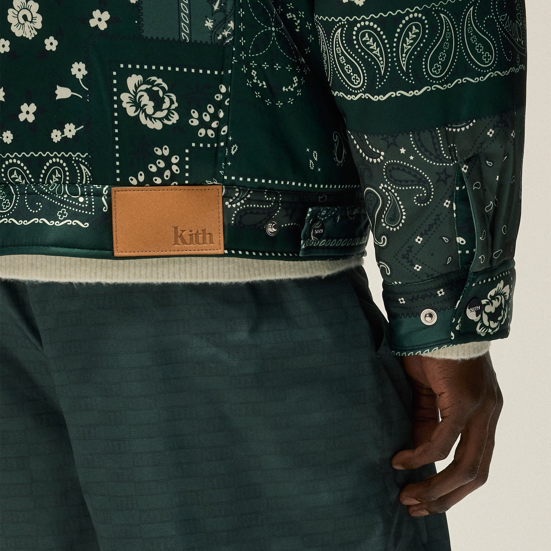 Kith Puffed Jase Satin Trucker Jacket - Stadium