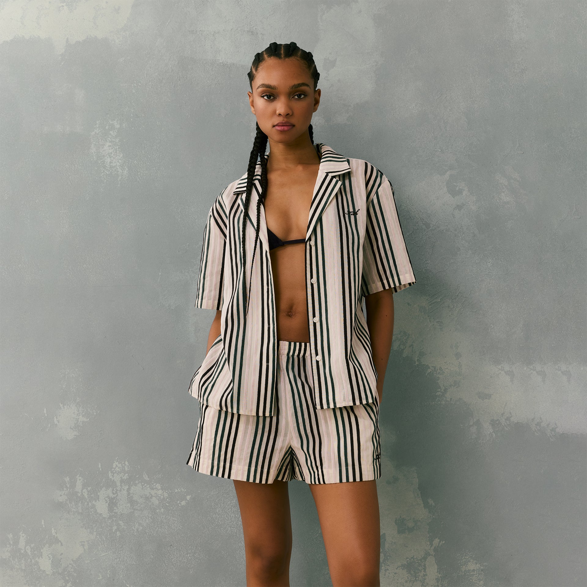 Kith Women Elena II Chenille Stripe Shirt - Echo