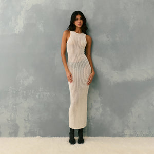 Erlebniswelt-fliegenfischenShops Women Camille Chevron Pointelle Knit Maxi - Sandrift
