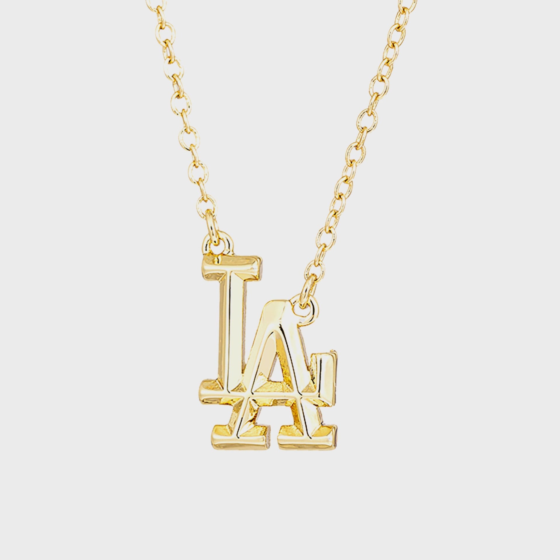 Luv AJ The LA Logo Charm Necklace - Gold