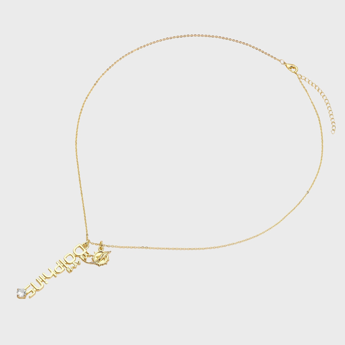 Luv AJ The MLB Layered Nameplate Miami Dolphins Necklace - Gold