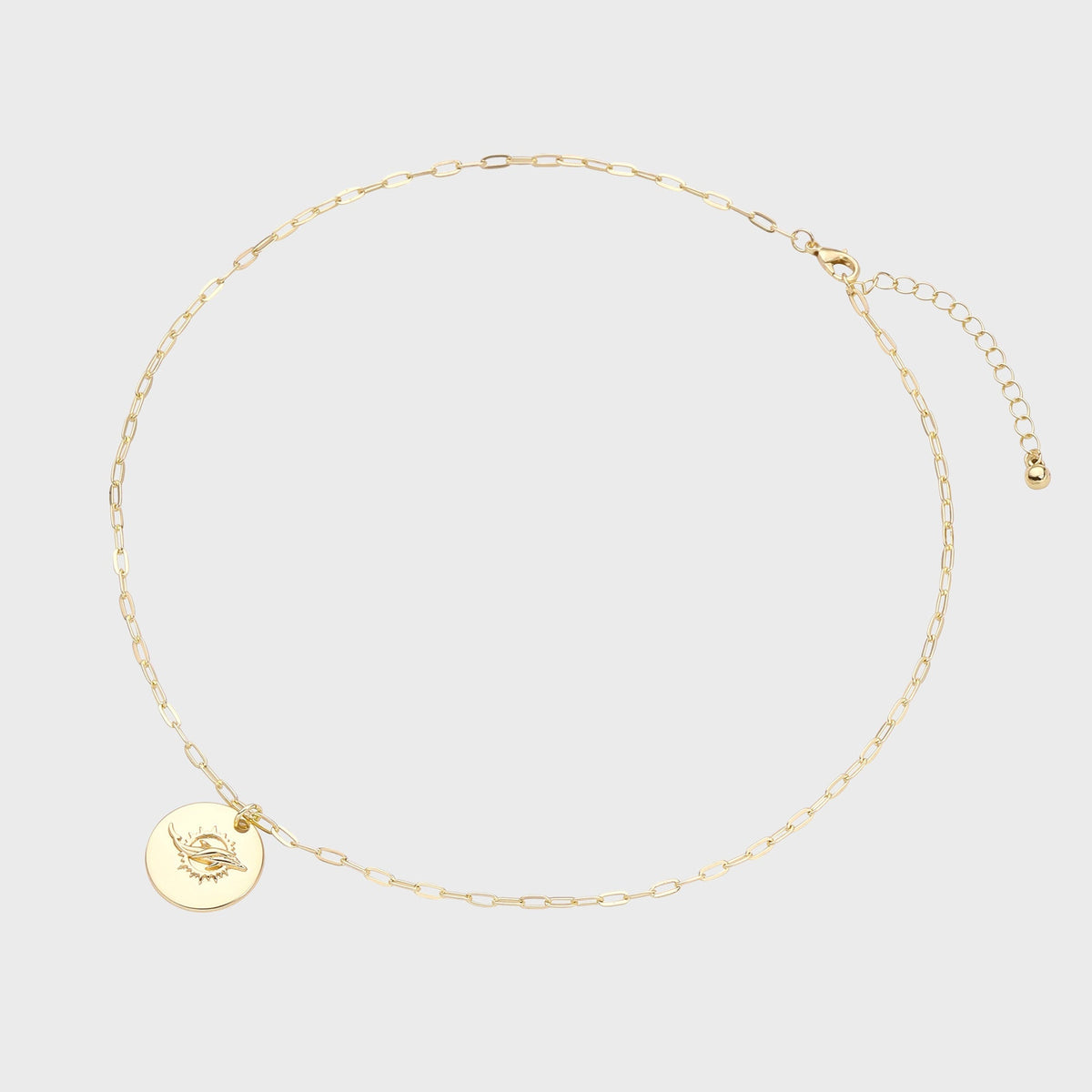 Luv AJ The Miami Dolphins Coin Necklace - Gold