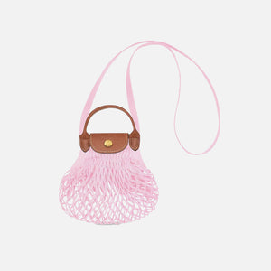 Longchamp Le Pliage Filet Knit XS Crossbody Bag - Pink