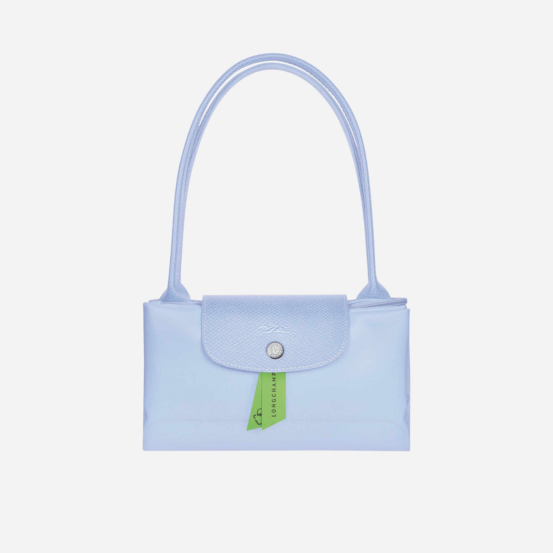 Longchamp Le Pliage Green Small Shoulder Tote - Sky Blue