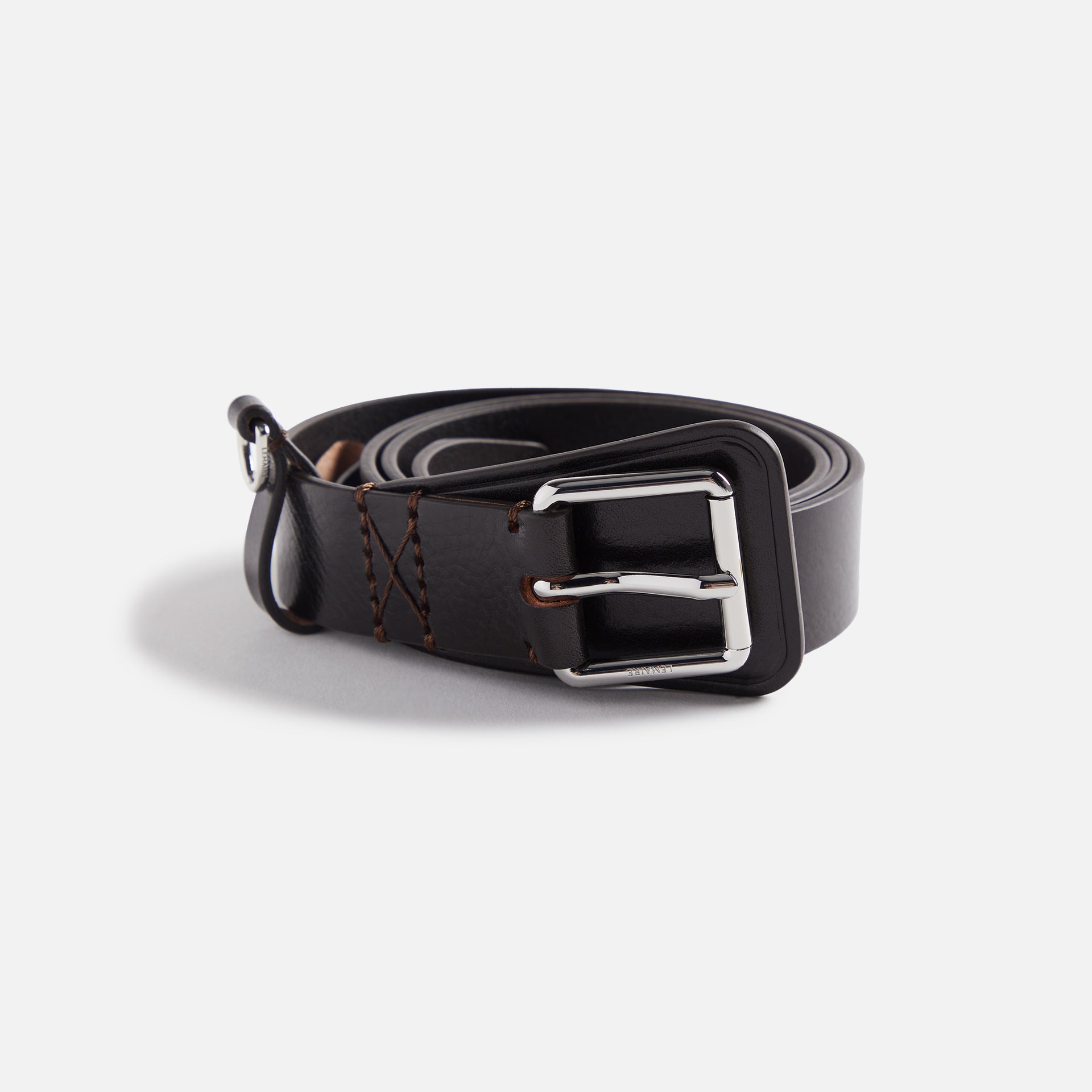 Lemaire 30mm Military Belt - Dark Brown