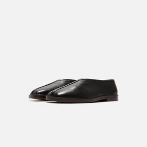 Lemaire Flat Piped Slippers - Black