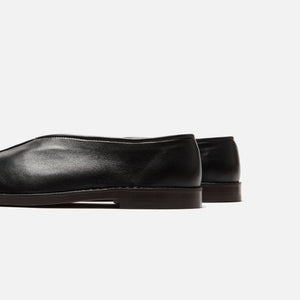 Lemaire Flat Piped Slippers - Black