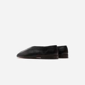 Lemaire Flat Piped Slippers - Black