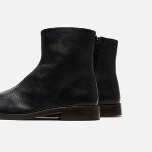 Lemaire Piped Zipped Boots - Black