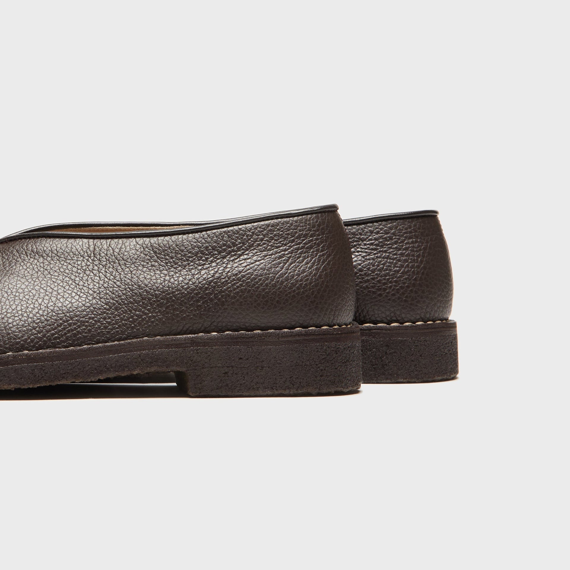 Lemaire Piped Crepe Slippers - Dark Brown