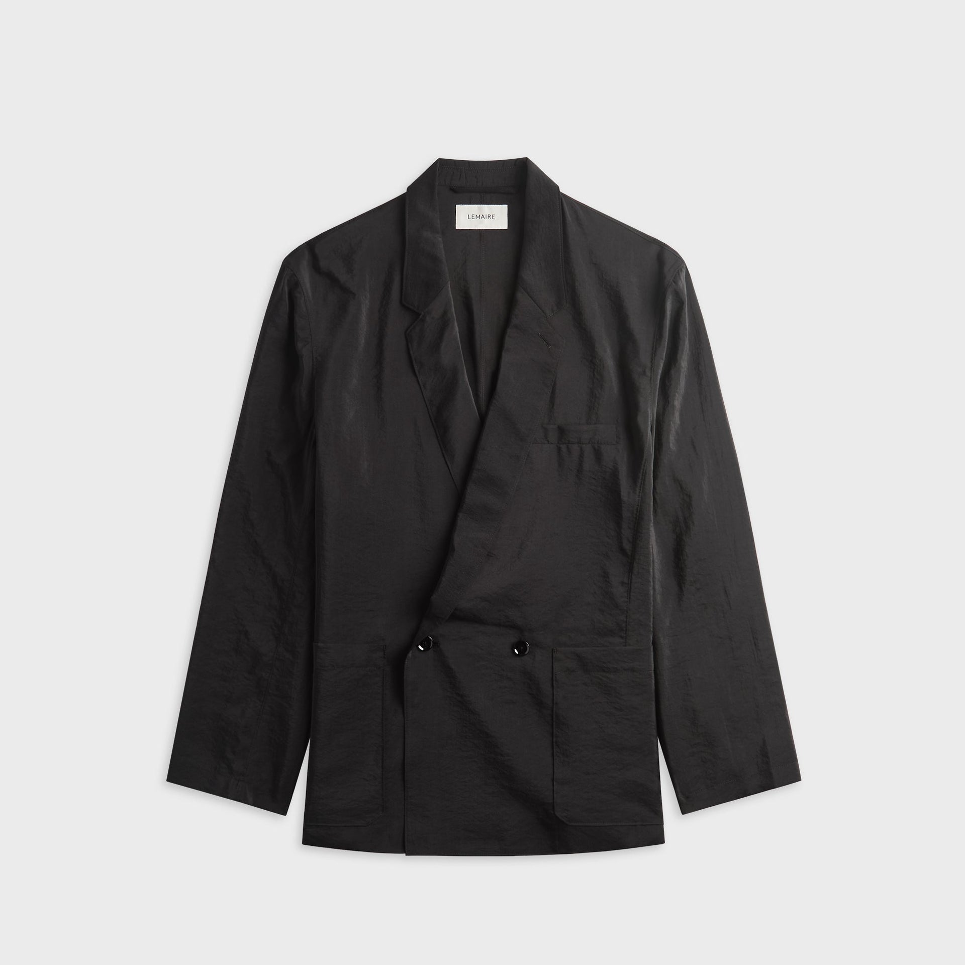 Lemaire Soft Tailoring Double Breasted Coat - Black