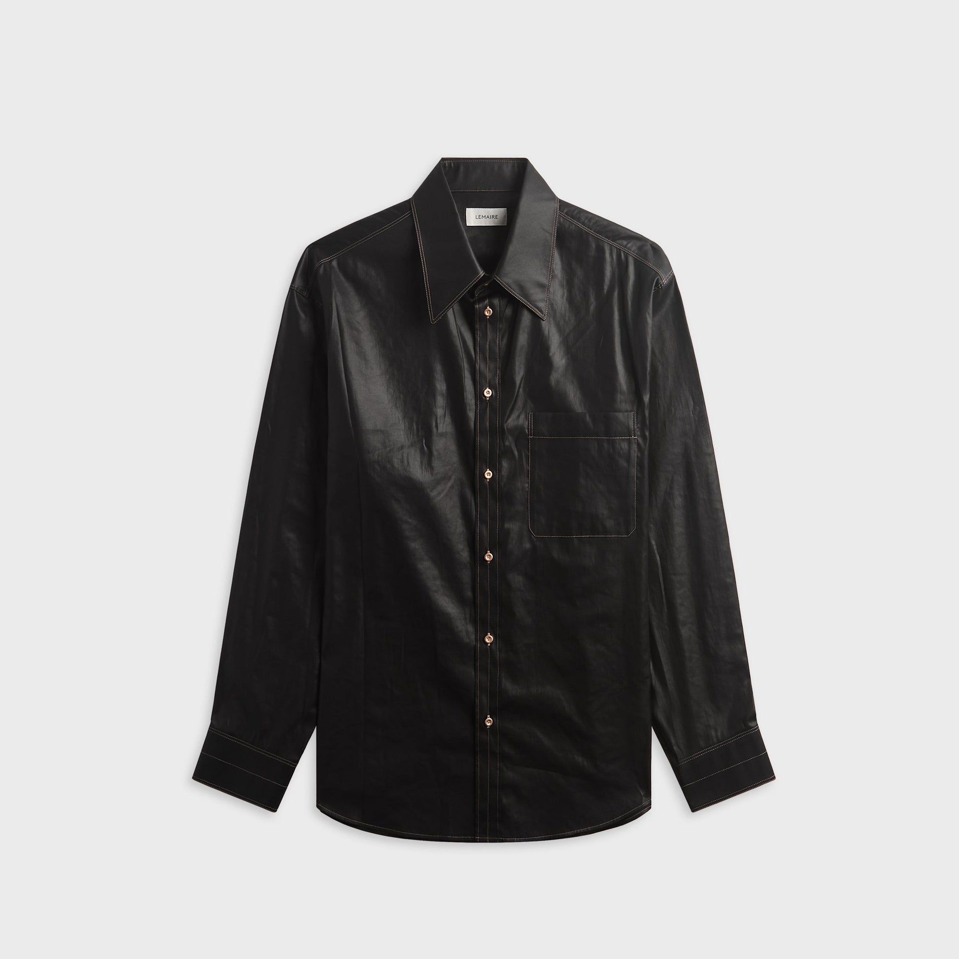 Lemaire Long Sleeve Shirt - Caviar